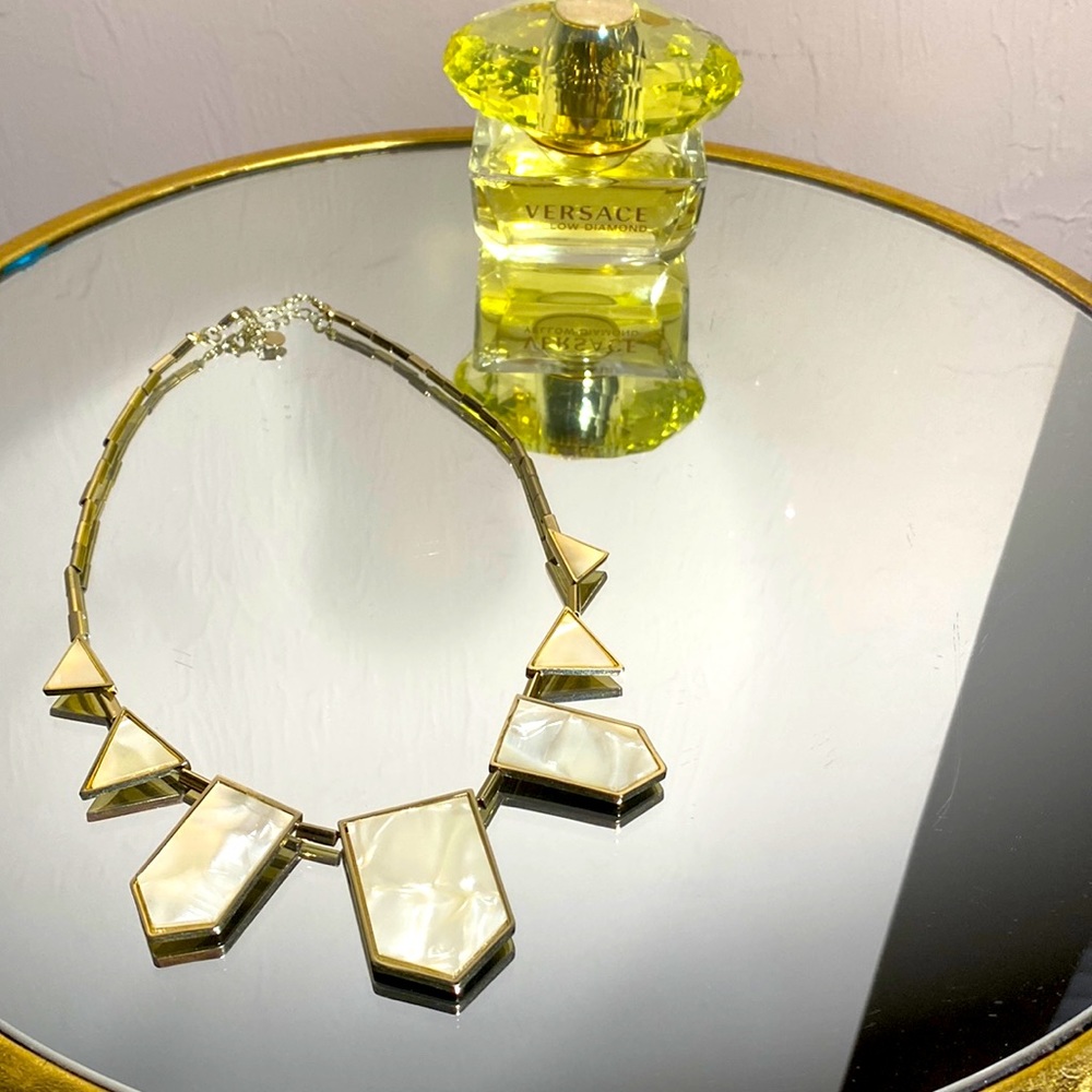 House of Harlow Mother-of Pearl Station Necklace